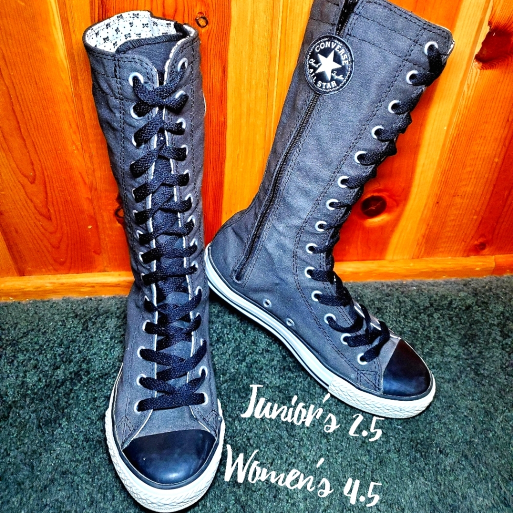 RARE Converse All Star Calf Knee High Junior 2.5/Women 4.5